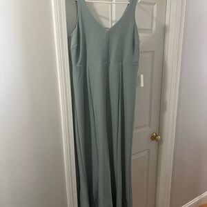 Show Me Your MuMu Green Sleeveless Maxi Dress V-Neck